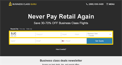 Desktop Screenshot of businessclassguru.com